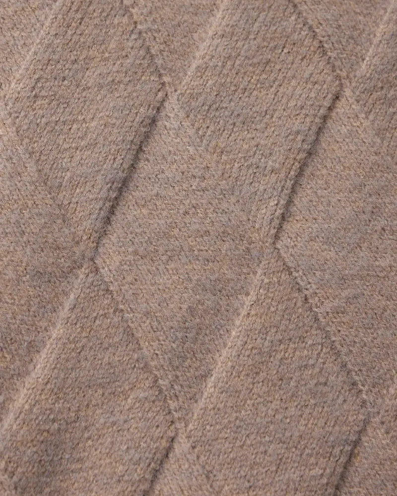 Kardigan z dzianiny Heritage Diamond Knit z zamkiem Norwyn