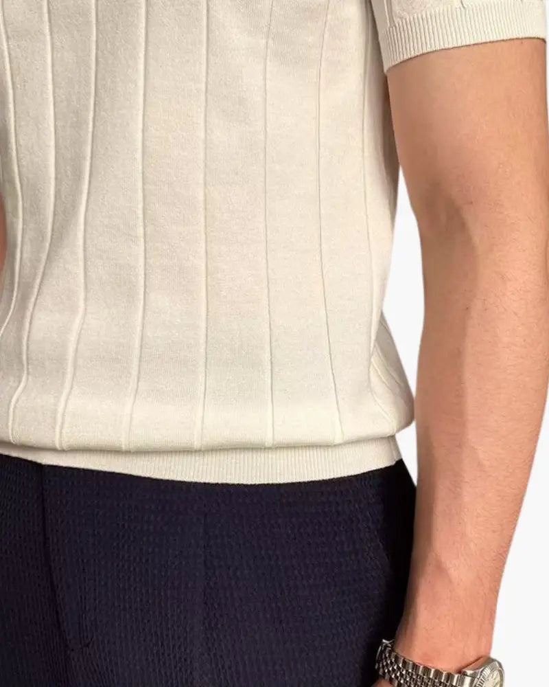 Koszulka Polo z Prążkowanego Bawełny Cannes Norwyn