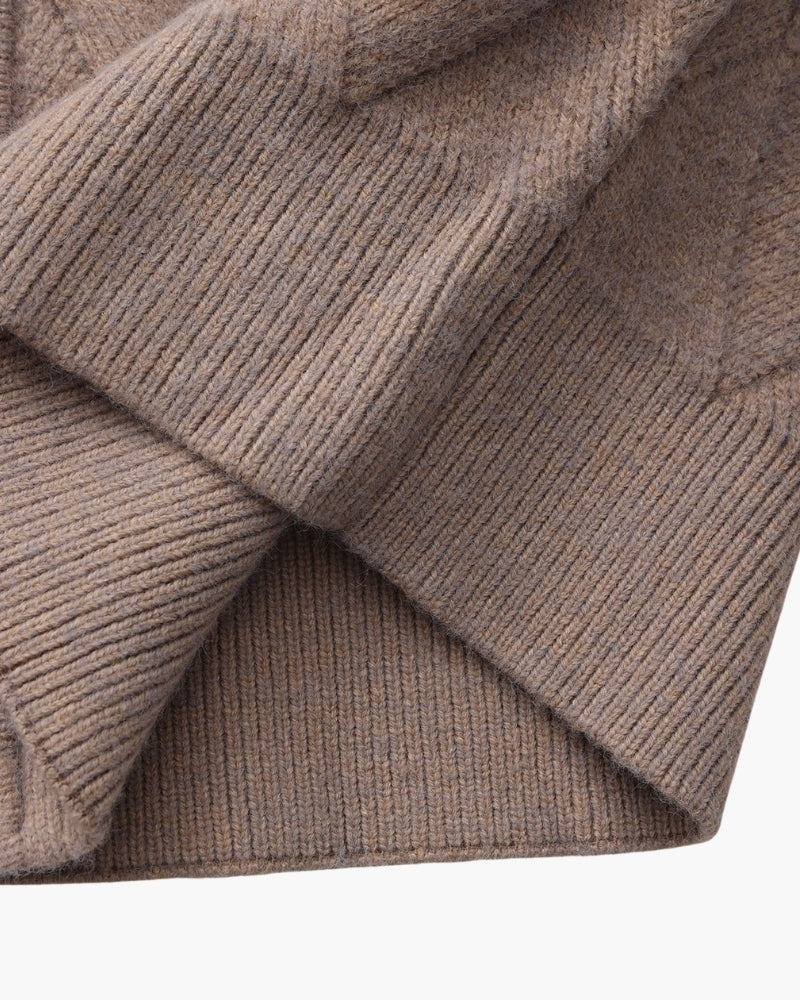 Kardigan z dzianiny Heritage Diamond Knit z zamkiem Norwyn