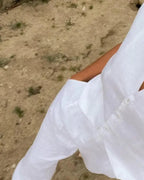 Elegancka Pani - Dwuczęściowy Zestaw Lnianowy Norwyn